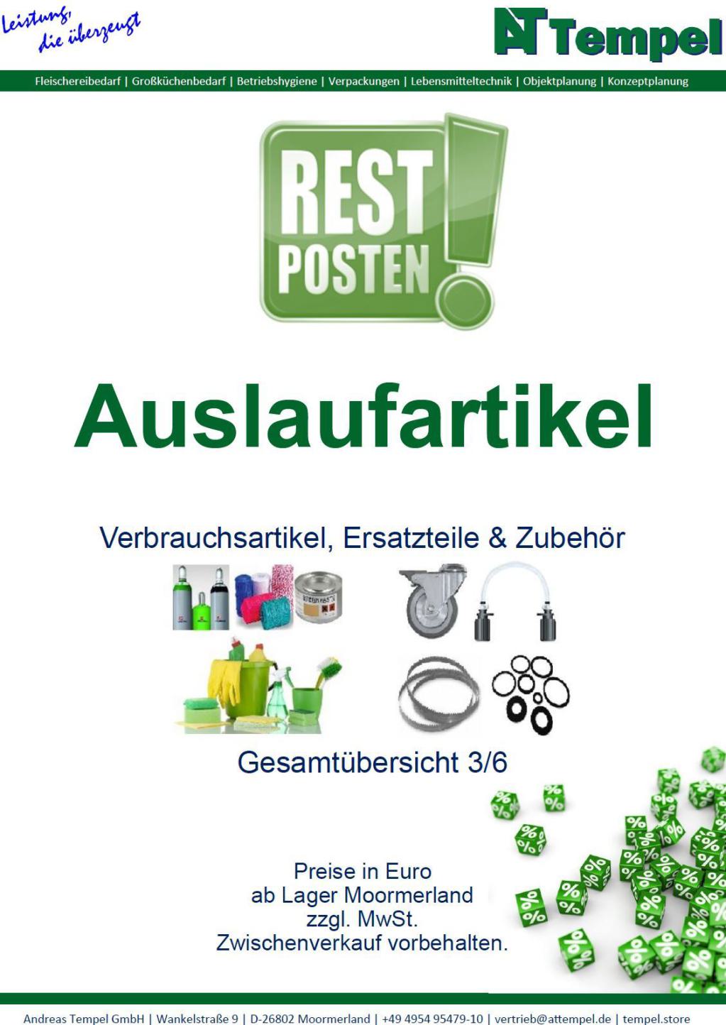 PDF herunterladen: Auslaufartikel – Verbrauchsartikel, Ersatzteile und Zubehör