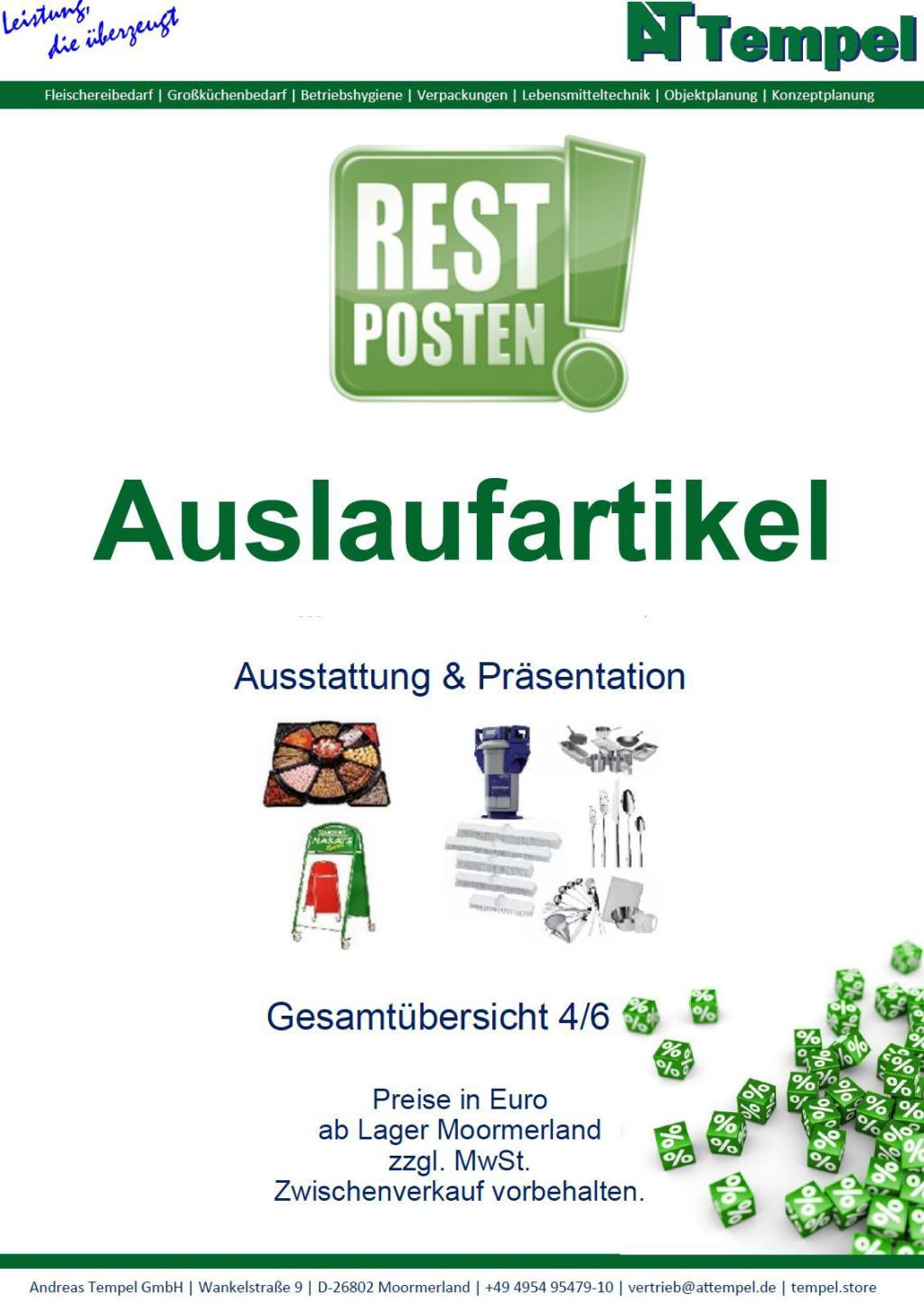 PDF herunterladen: Auslaufartikel – Ausstattung und Präsentation