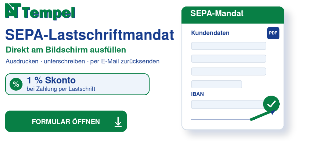Laden Sie hier das SEPA Lastschriftmandat herunter