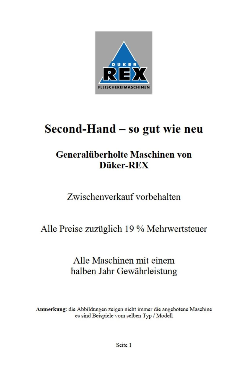 Düker-REX Gebrauchtmaschinenliste (PDF öffnen)
