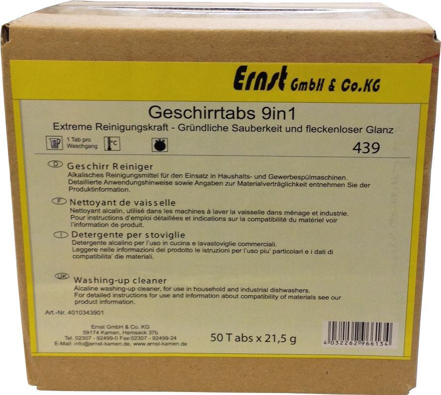 Karton Ernst 439 Geschirr-Reiniger-Tabs 9 in 1