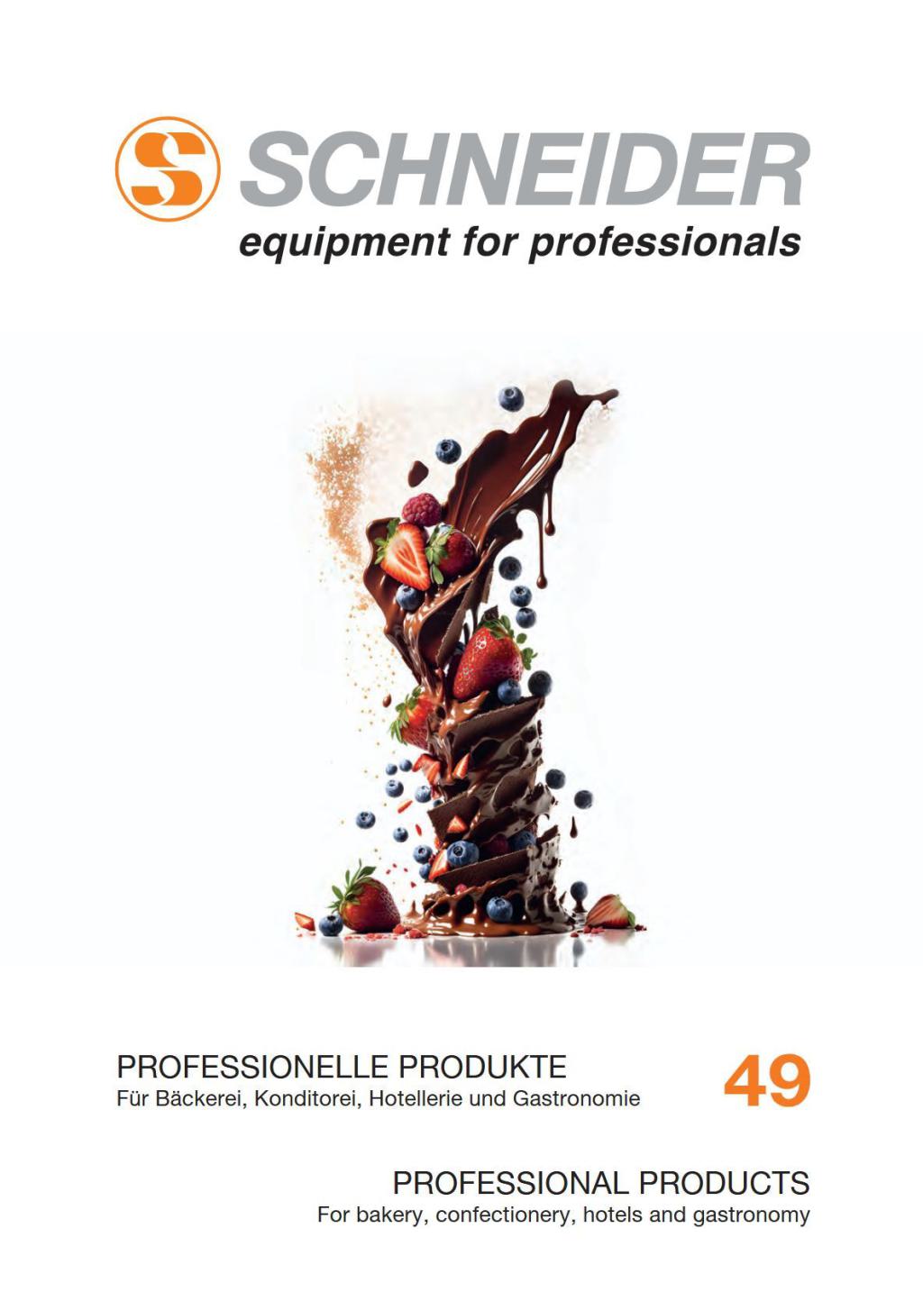 Schneider Gesamtkatalog Ausgabe 49 – Zubehör für Bäckerei, Konditorei und Gastronomie