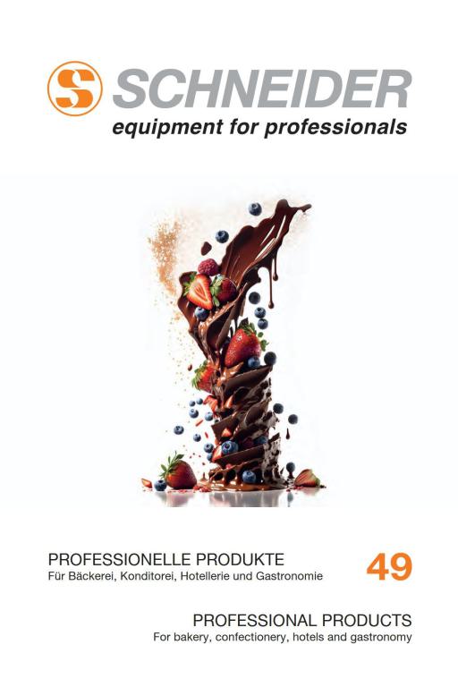 Schneider Gesamtkatalog Ausgabe 49 – Zubehör für Bäckerei, Konditorei und Gastronomie