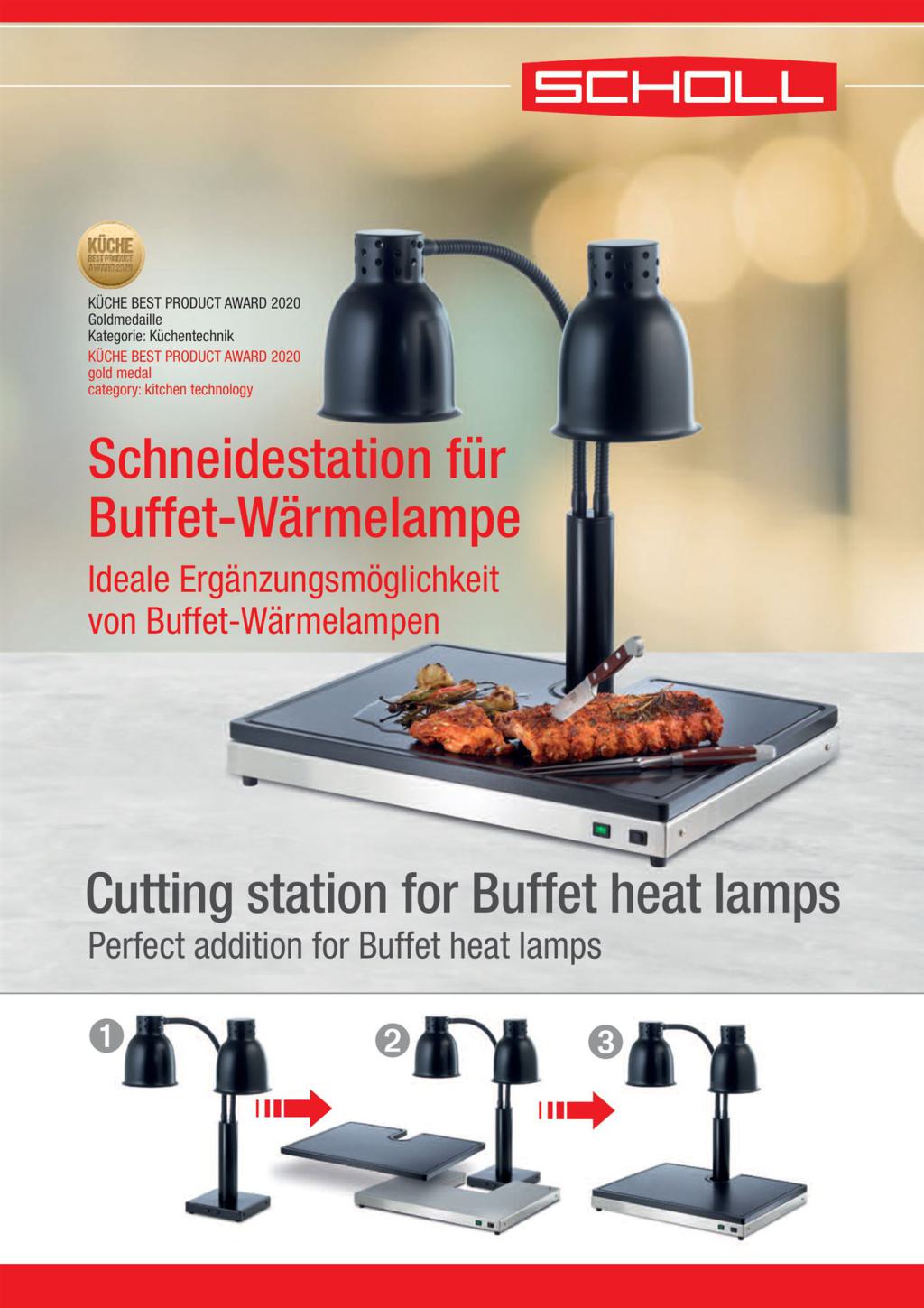 Scholl Schneidestation für Buffet-Wärmelampen (PDF öffnen)