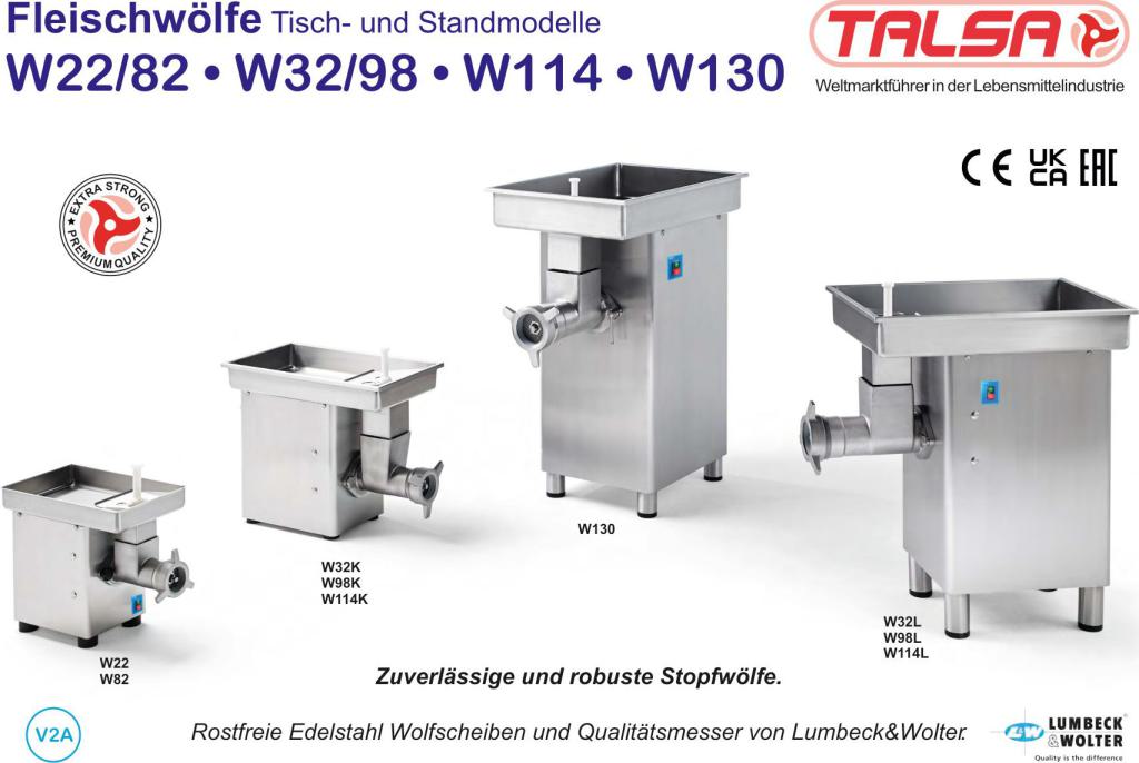 Talsa Fleischwölfe W-Serie (PDF öffnen)