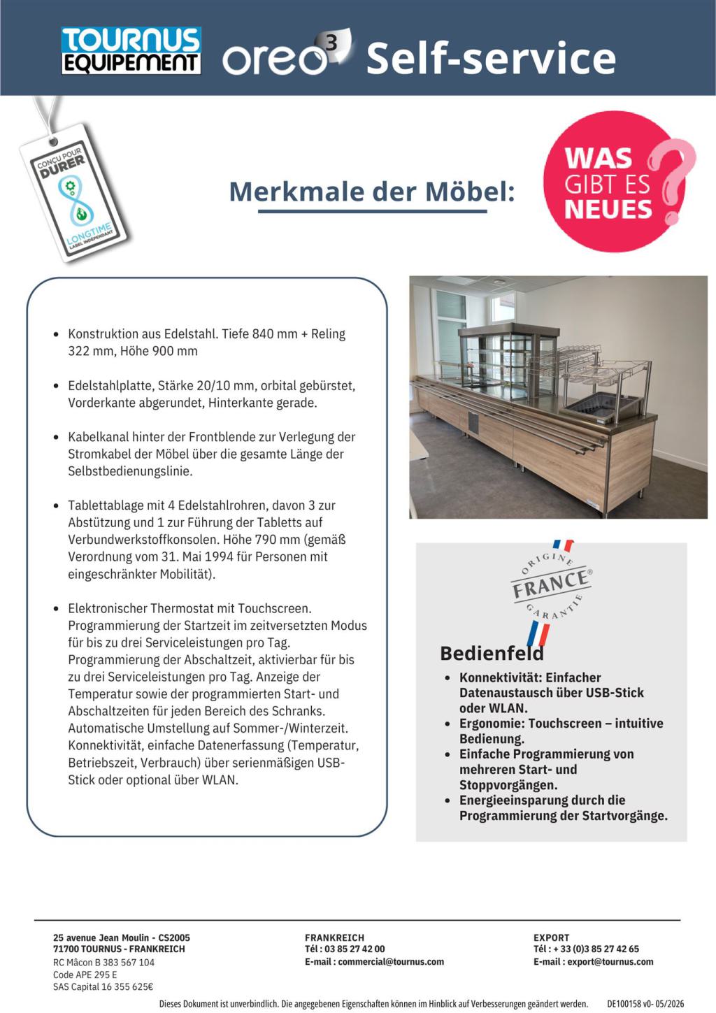 Tournus Self-Service Speisenausgabe (PDF öffnen)
